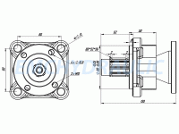 Pto Gear Pump Adaptor 4x3 With Flange Type 2
