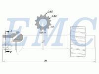 ZF 9 S 75 Kardan Mili 248 mm